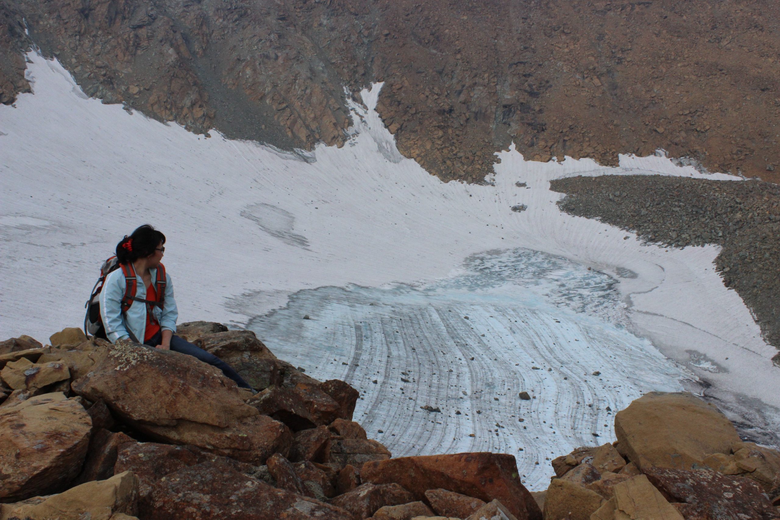 Восхождение к леднику Топографов